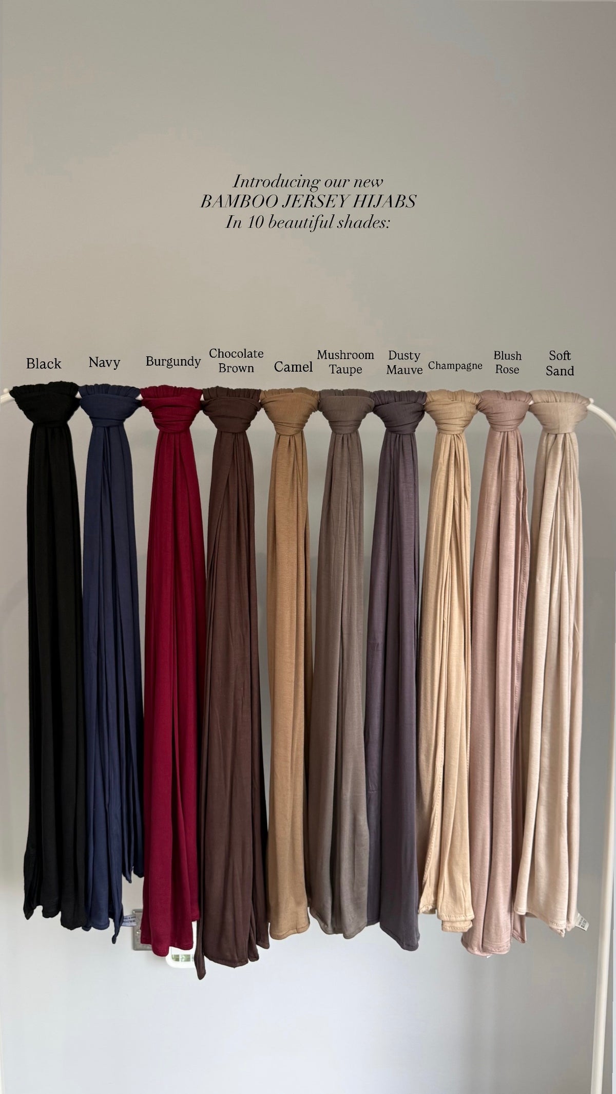 Bamboo Jersey Hijab - Black