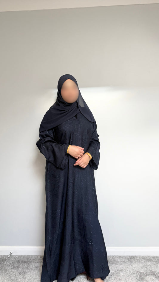The Midnight Lace Abaya - Blue