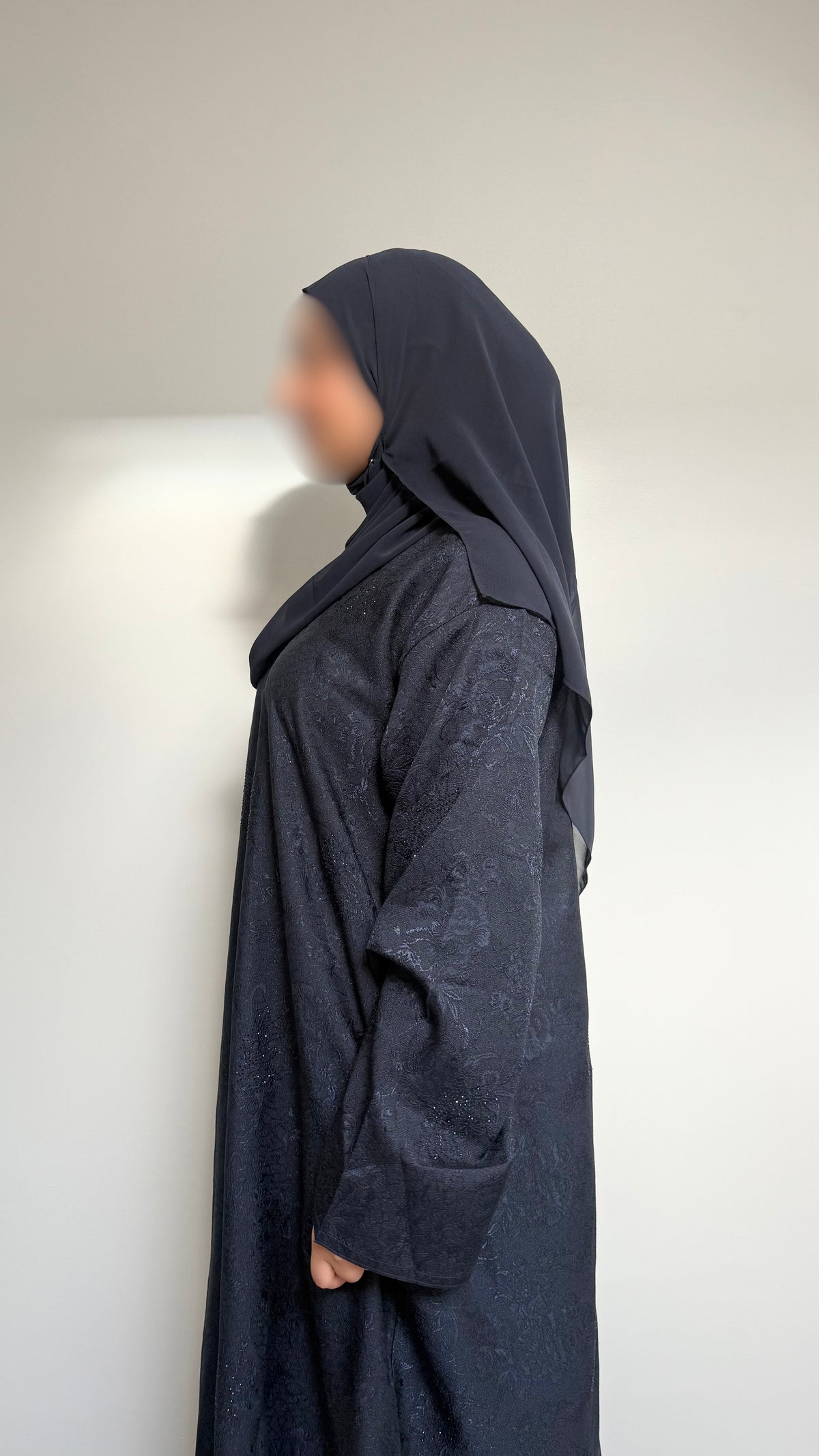 The Midnight Lace Abaya - Blue