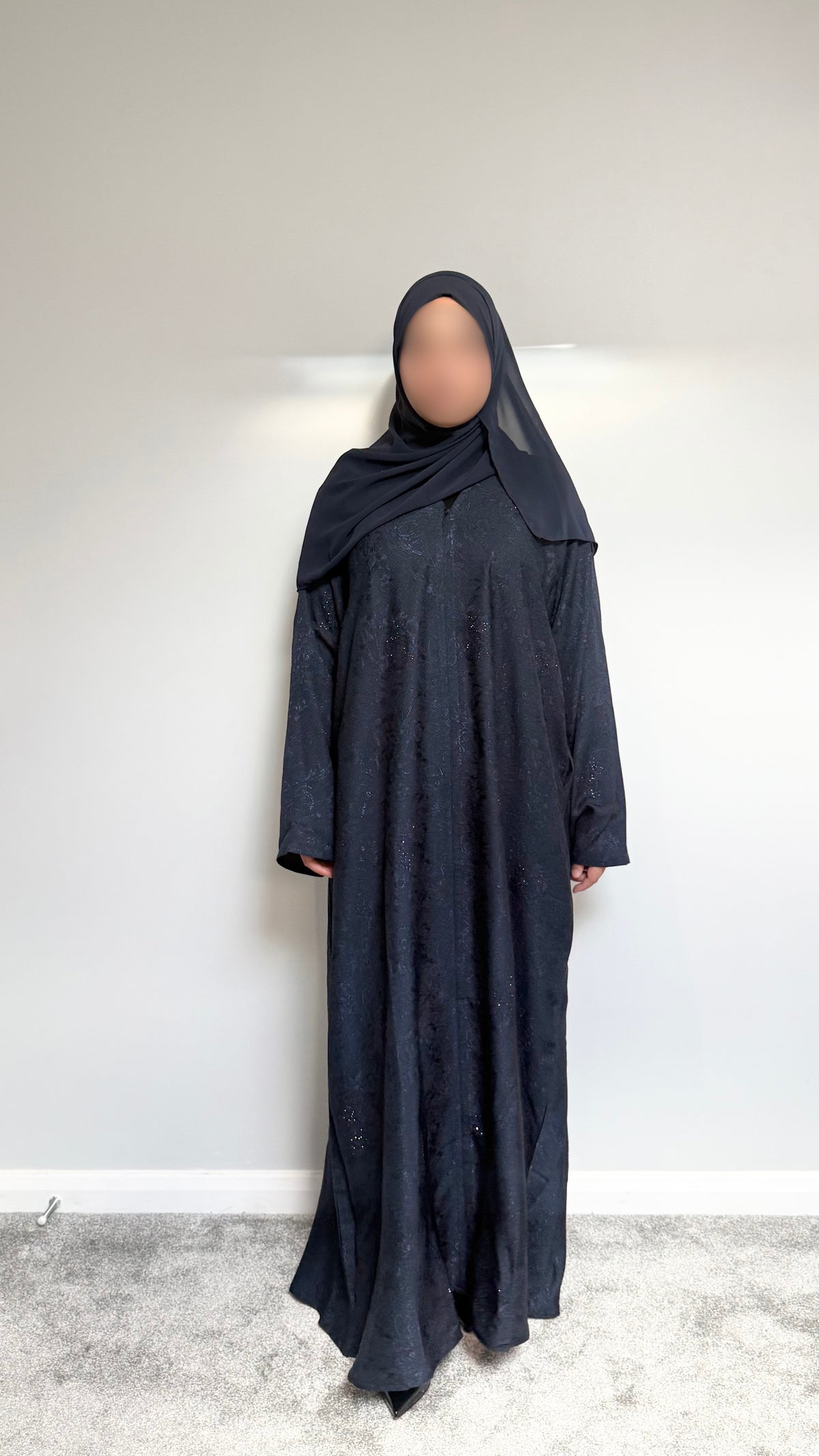 The Midnight Lace Abaya - Blue