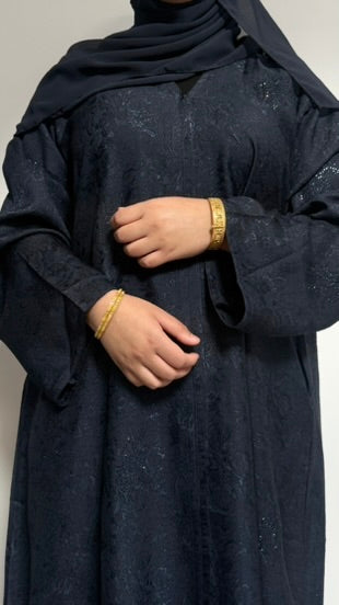 The Midnight Lace Abaya - Blue