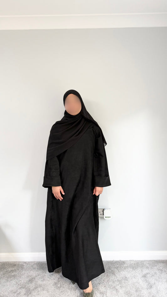 The Suede Abaya - Black