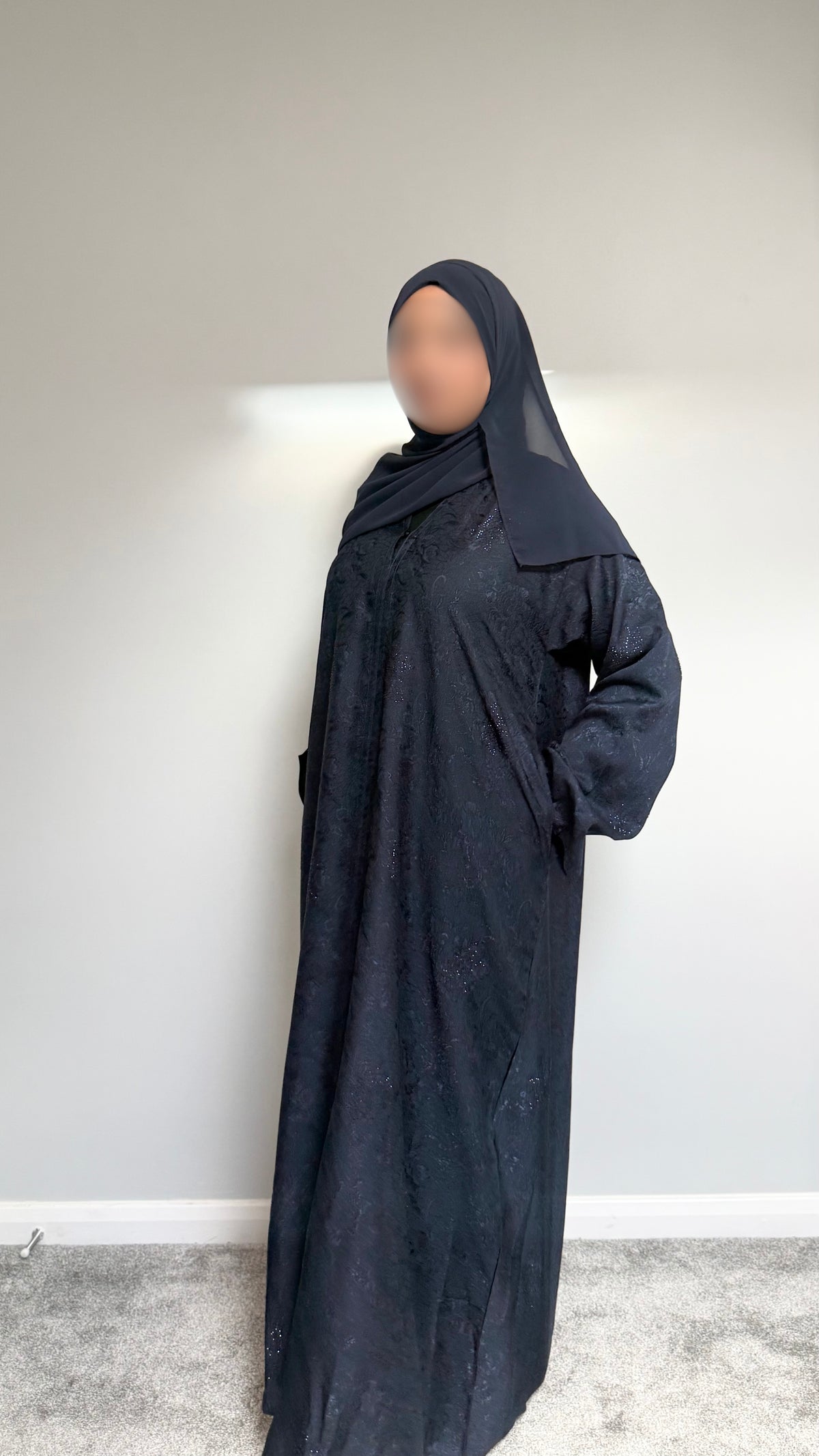The Midnight Lace Abaya - Blue