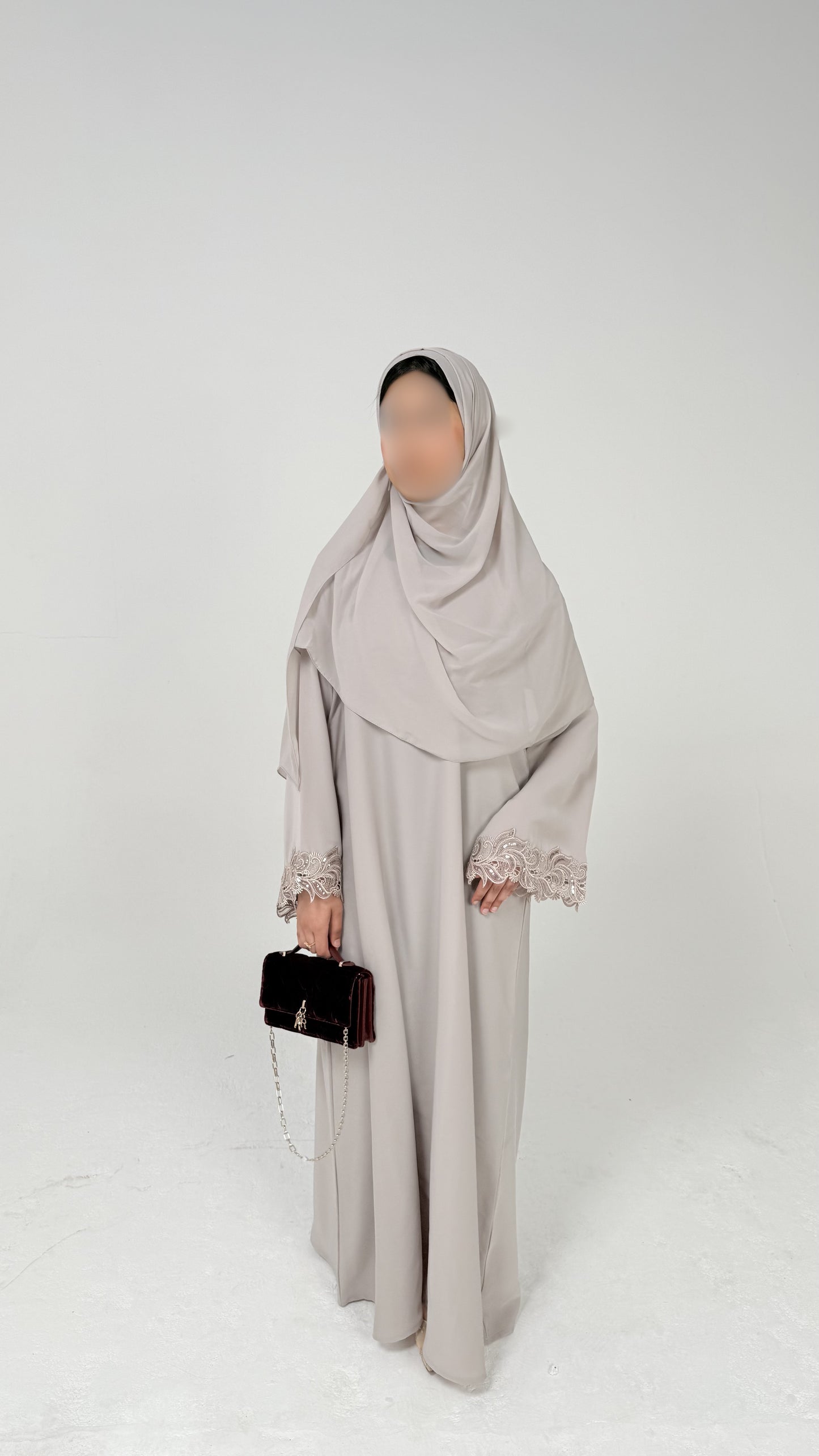 THE ANGELIC OYSTER LACE ABAYA