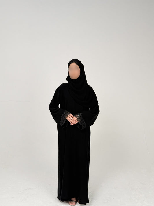 THE BLACK LACE ABAYA