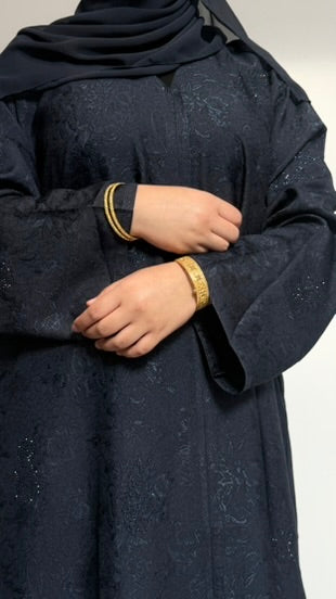 The Midnight Lace Abaya - Blue