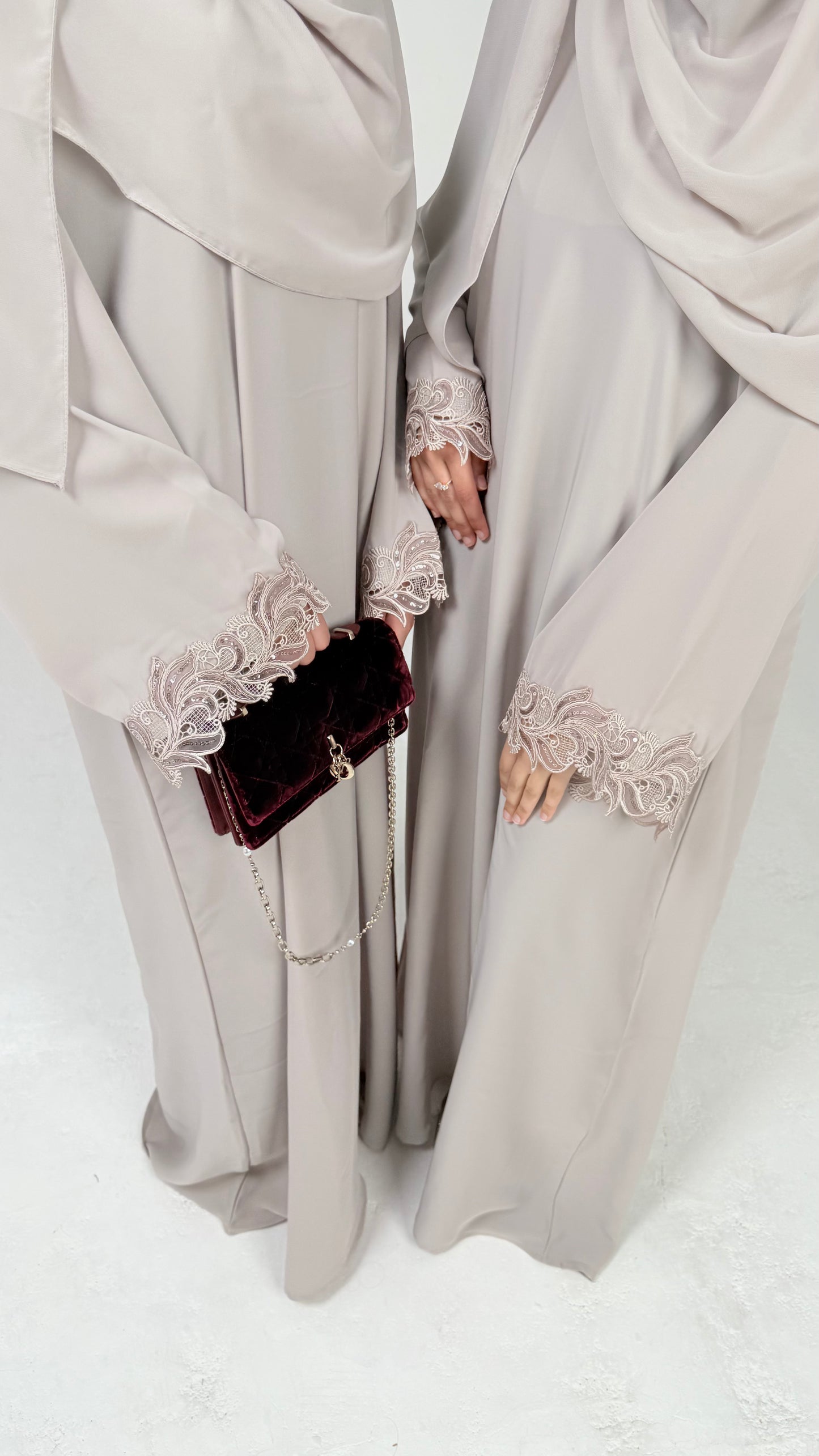 THE ANGELIC OYSTER LACE ABAYA