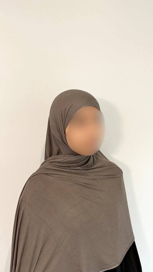 Bamboo Jersey Hijab - Mushroom Taupe