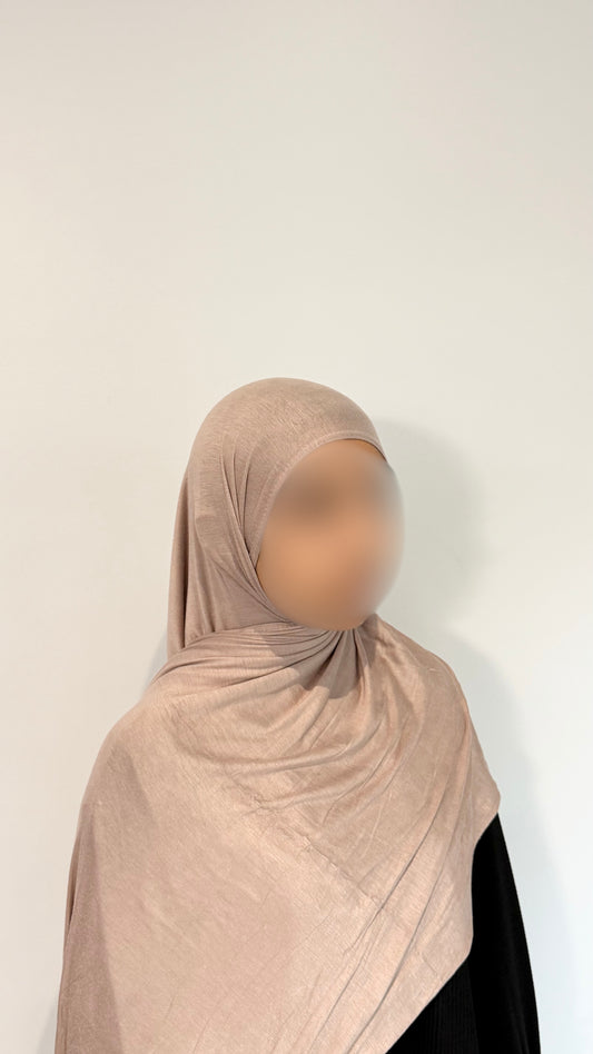 Bamboo Jersey Hijab - Blush Rose