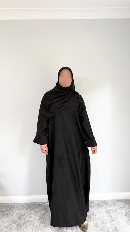 The Suede Abaya - Black