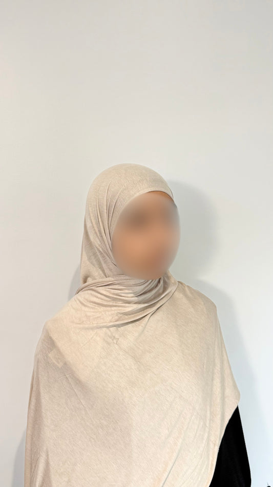 Bamboo Jersey Hijab - Soft Sand