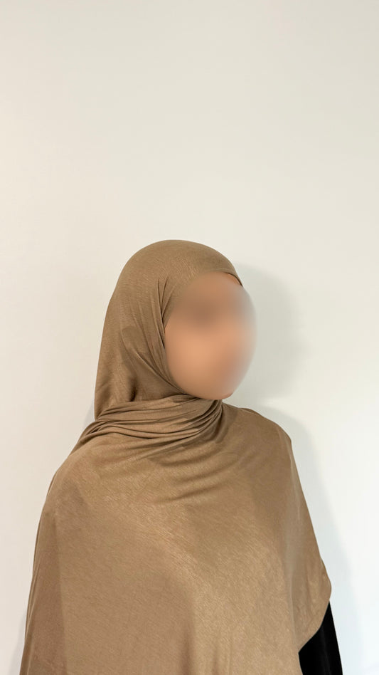 Bamboo Jersey Hijab - Camel